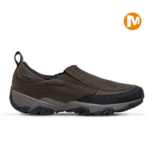 Merrell ColdPack Ice+ Moc Waterproof Slip-On Schuhe Herren DunkelBraun [DE-SQOPX]